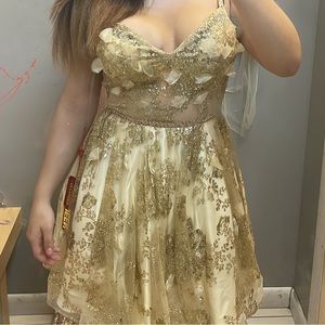 This dress is not from a luxury brand, but it’s expensive.